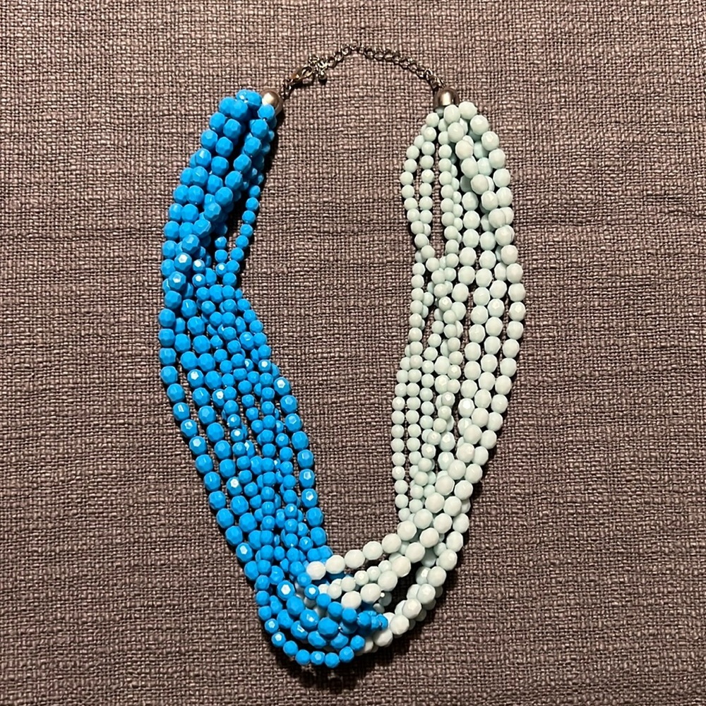 Anthropologie Blue/Light Blue Statement Necklace
